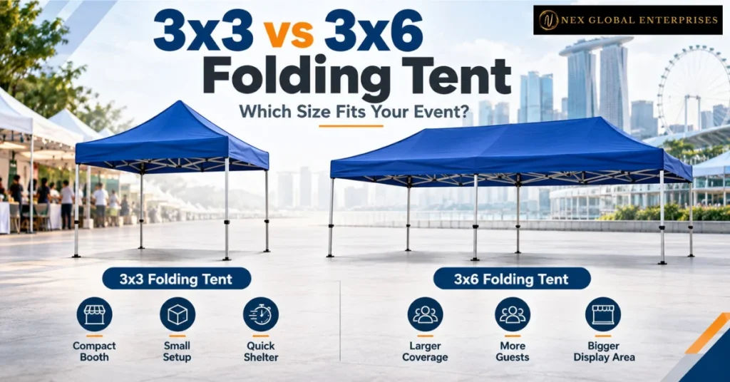 3x3 vs 3x6 Folding Tent_ Which Size Fits Your Event